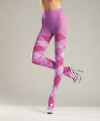 Bubble Gum Argyle Tights