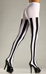 Opaque Vertical Stripe Tights