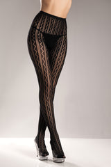 Striped Seamless Lycra Mesh Pantyhose