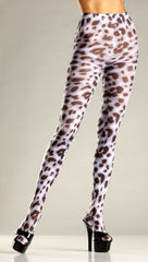 Sheer Animal Print Tights