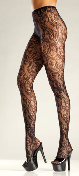Floral Net Tights