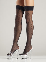 Polka dot thigh highs