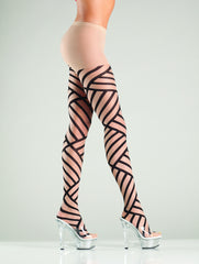 Bondage pattern tights / Diagonal pattern